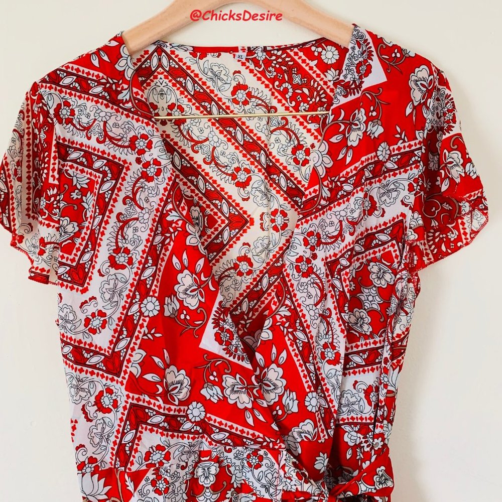 🆕Gypsy Bohemian Summer V-neck Maxi Printed Dress - Picture 4 of 13